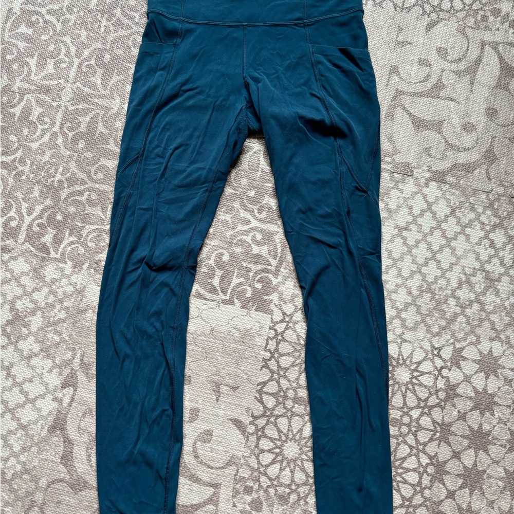 Teal High-Waisted Leggings